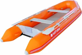 11' Saturn CB330 Budget Inflatable Boat. Orange Color. Inflatable Motor Boat for Pleasure or Fishing. Inflatable Raft. Tender for Yacht. Portable Inflatable Motor Boat.