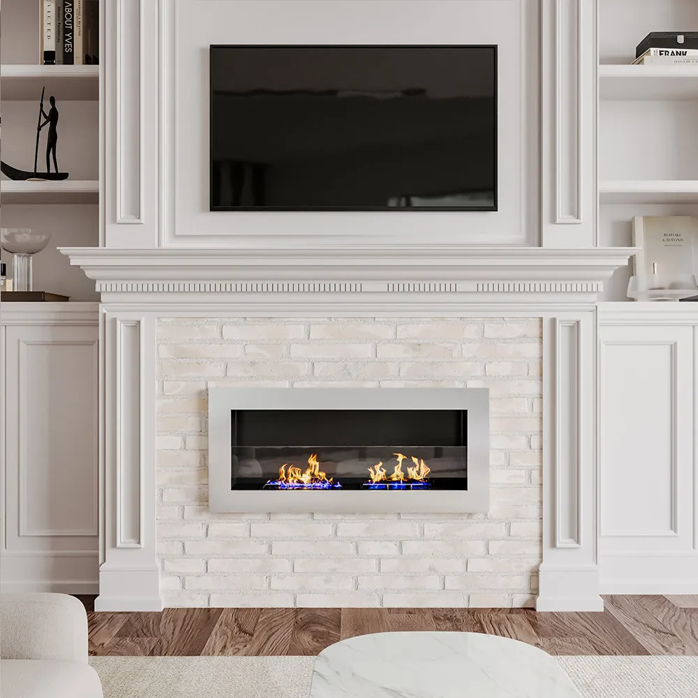 35/47 Inch Indoor Bio Ethanol Fireplace 3 Stoves Wall Mounted Heater