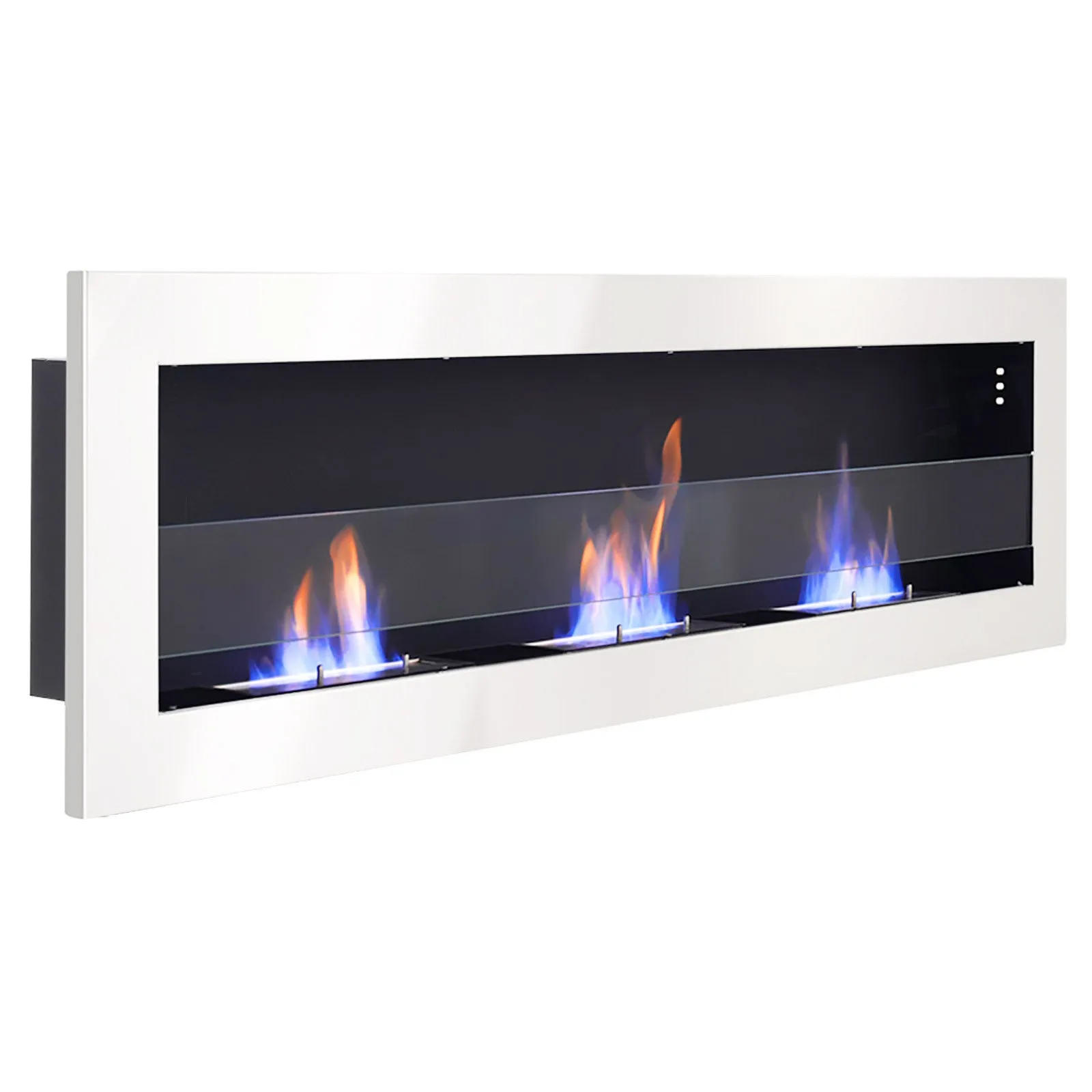 35/47 Inch Indoor Bio Ethanol Fireplace 3 Stoves Wall Mounted Heater