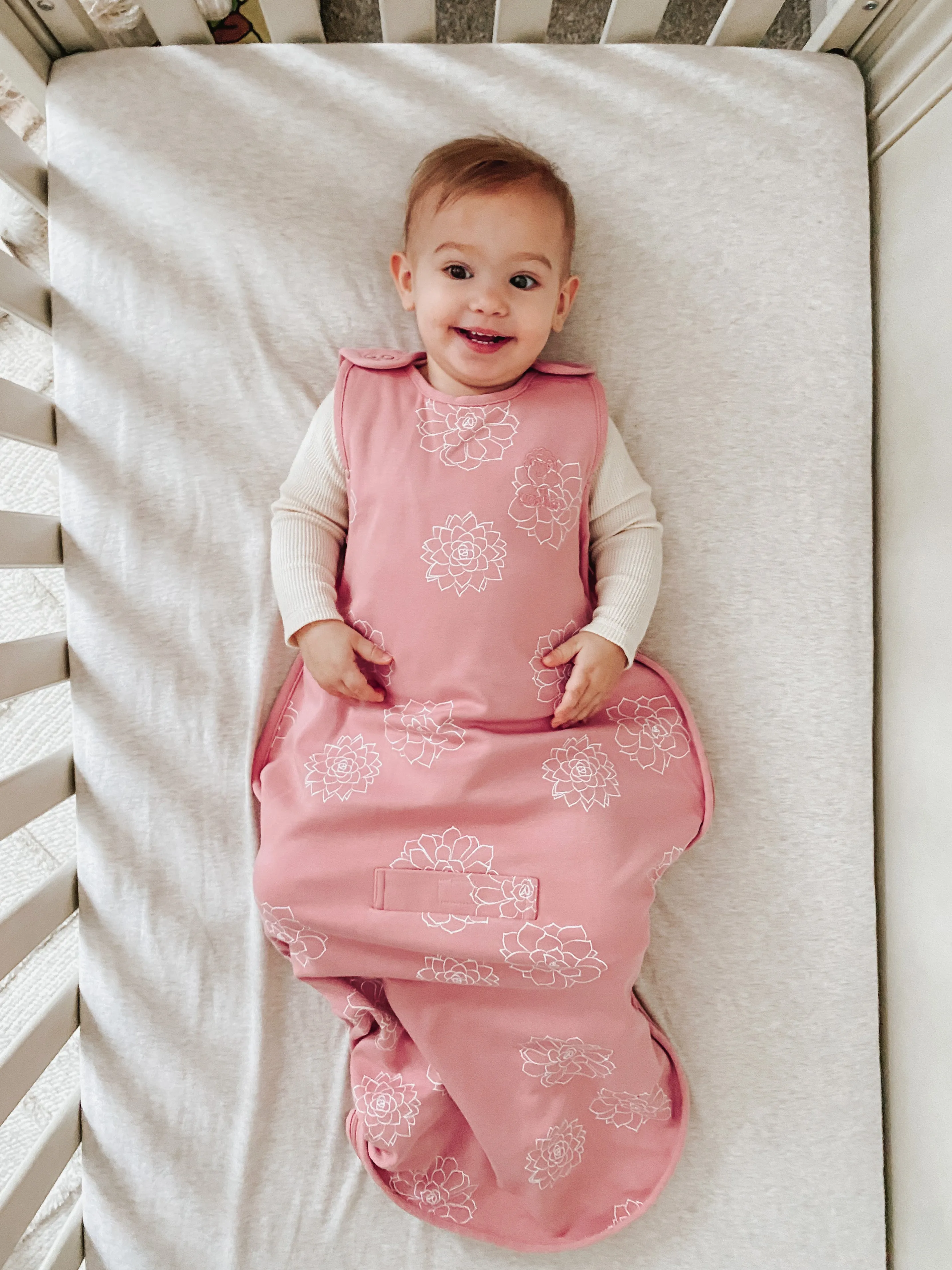 4 Season Ultimate Baby Sleep Bag, Merino Wool & Organic Cotton, 2 Months - 2 Years, Succulent