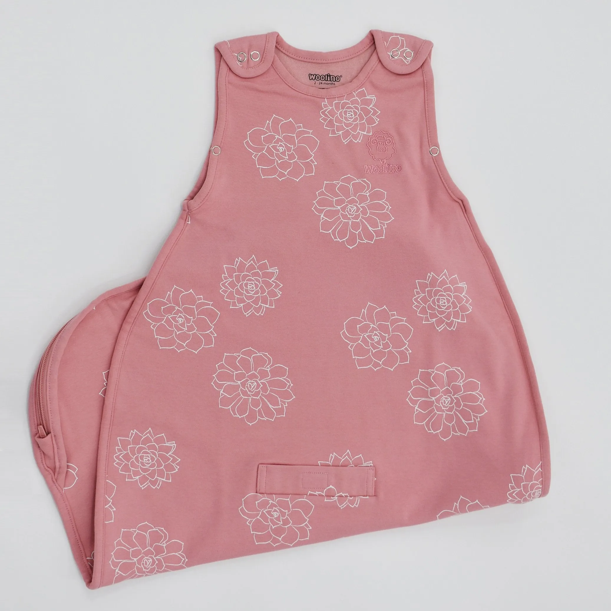 4 Season Ultimate Baby Sleep Bag, Merino Wool & Organic Cotton, 2 Months - 2 Years, Succulent