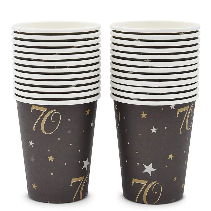 70th Birthday Party Supplies Pack (Serves 24, 146 Total Pieces)