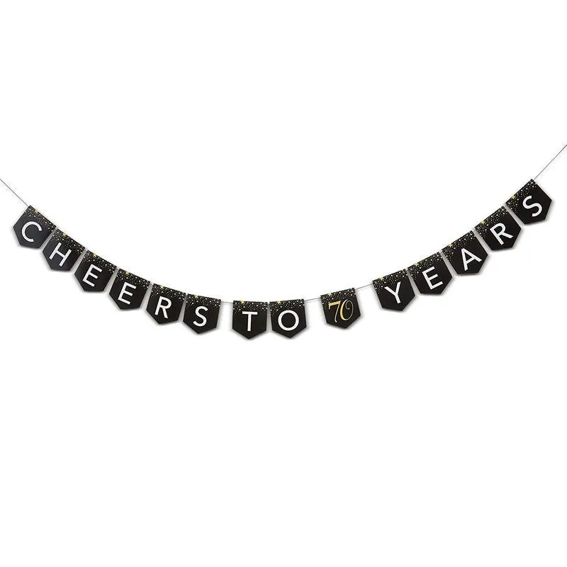 70th Birthday Party Supplies Pack (Serves 24, 146 Total Pieces)