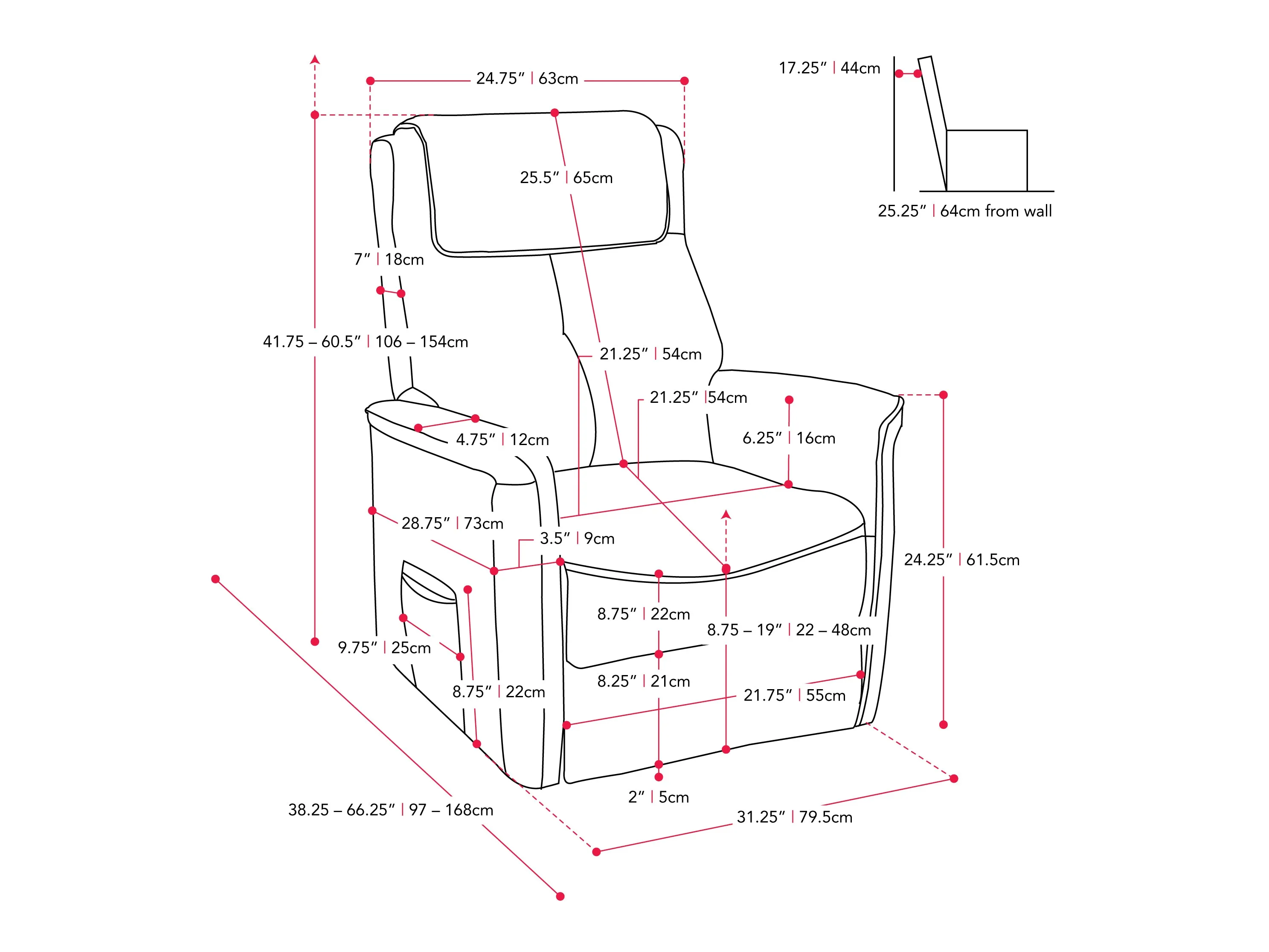 Blue Power Lift Recliner