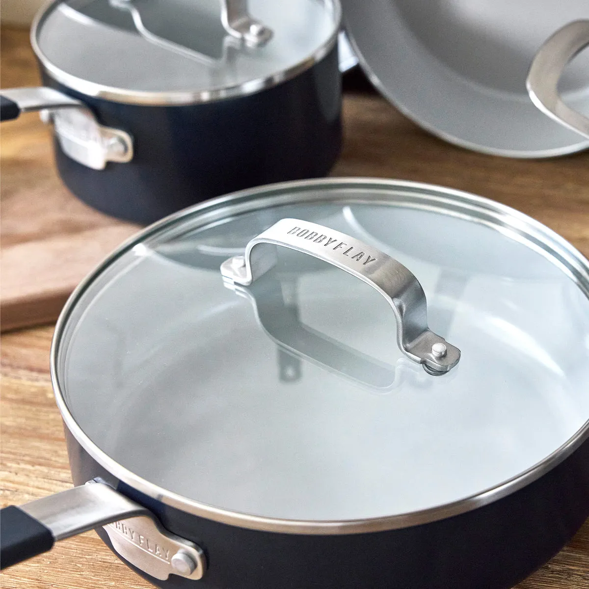 Bobby Flay Professional 13-Piece Nonstick Ceramic Cookware Set in Oxford Blue by GreenPan