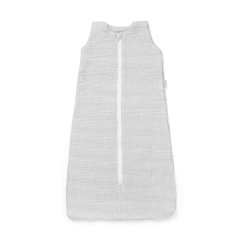 Cam Cam Copenhagen, Muslin Sleeping Bag 0-6 Months, 1 Tog, Classic Stripes Blue