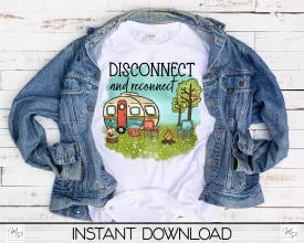 Camping PNG Sublimation Design for T-Shirts, Pillows, Coffee Mugs, Digital Download