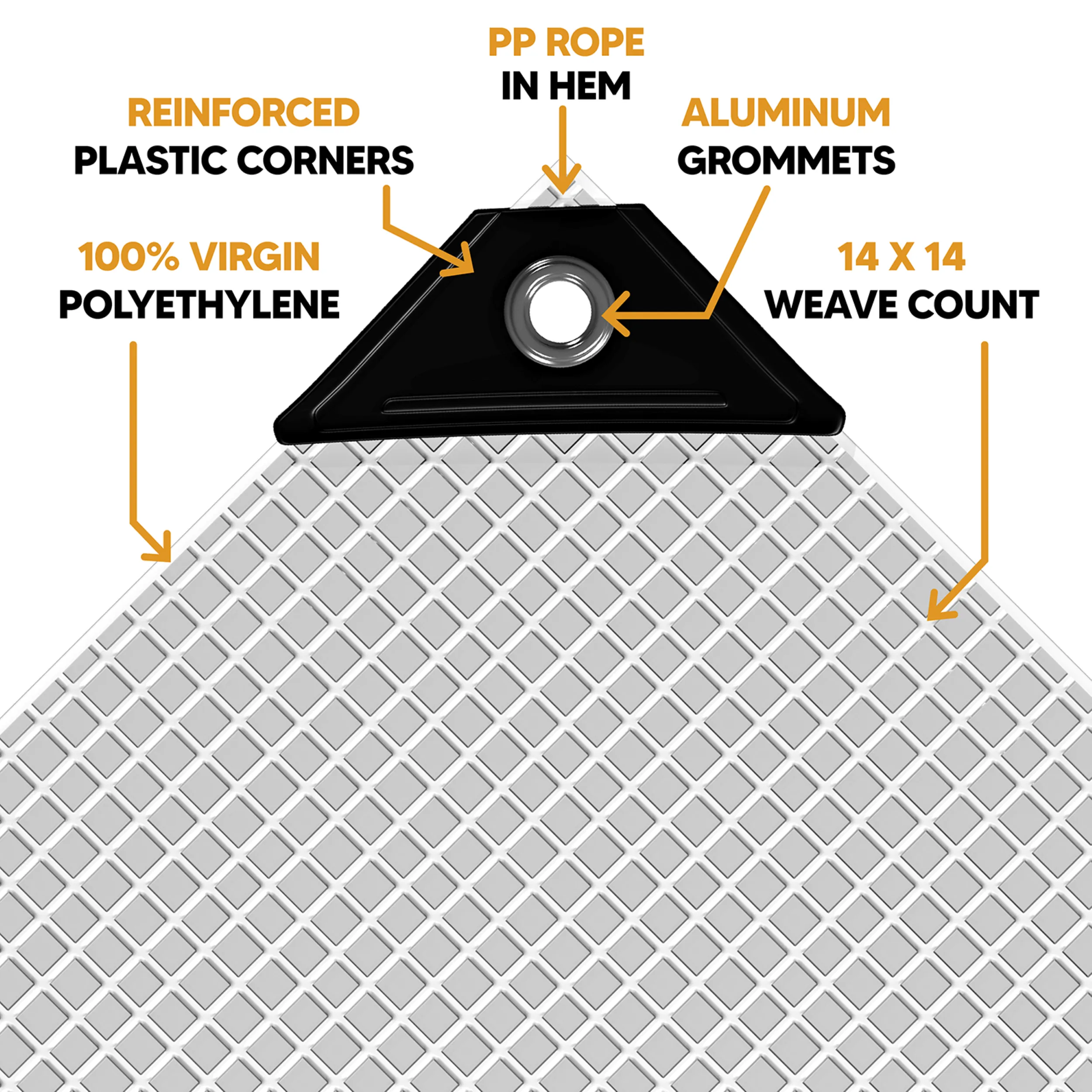 Clear Poly Tarp 10' x 10'- Blowout Sale