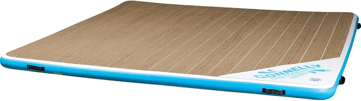 Connelly CWB Party Cove Dock Deluxe, 10' Inflatable Non-towable flaoting Water mat, Brown