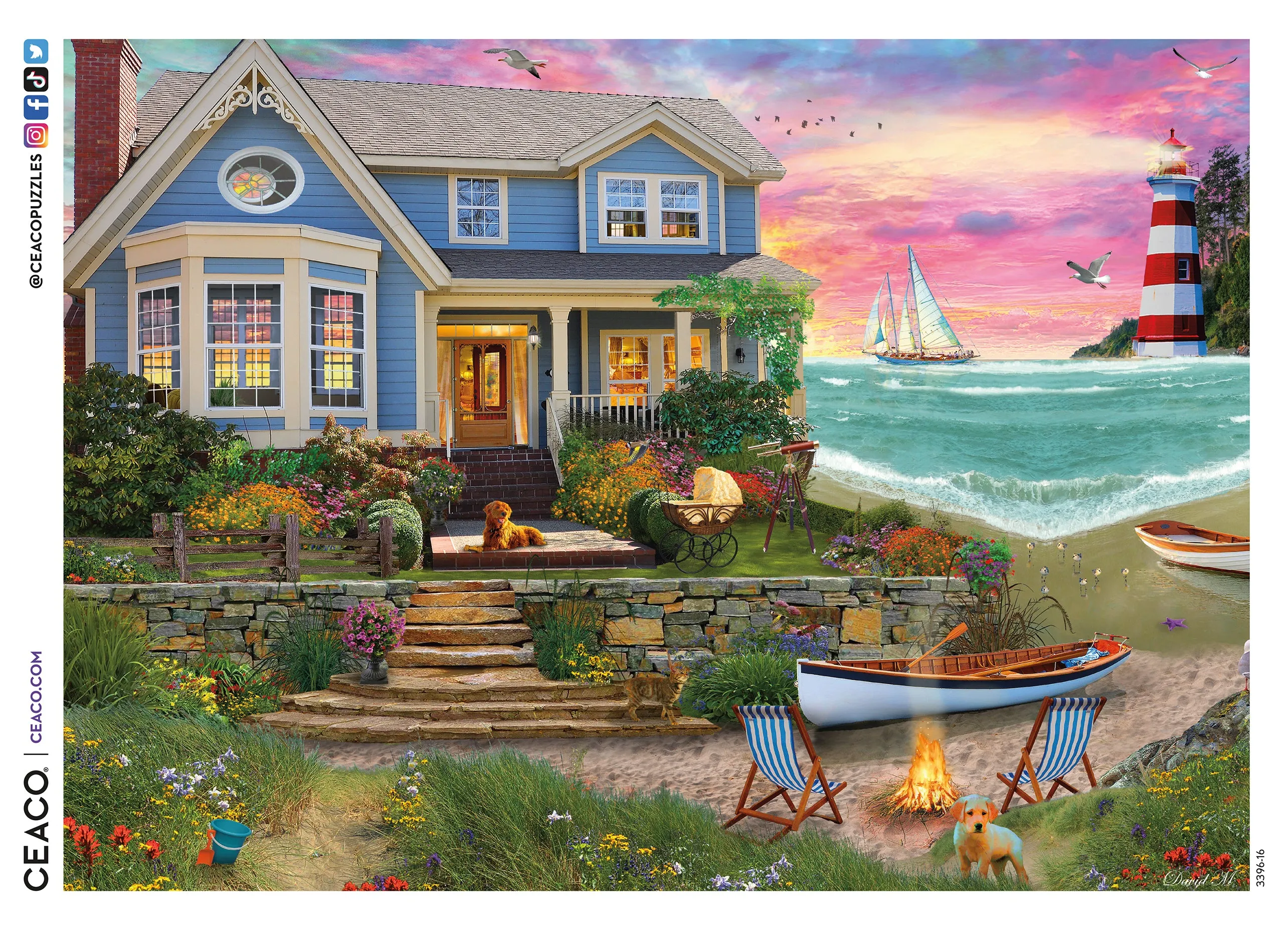 David Maclean - Heart Beach - 1000 Piece Puzzle