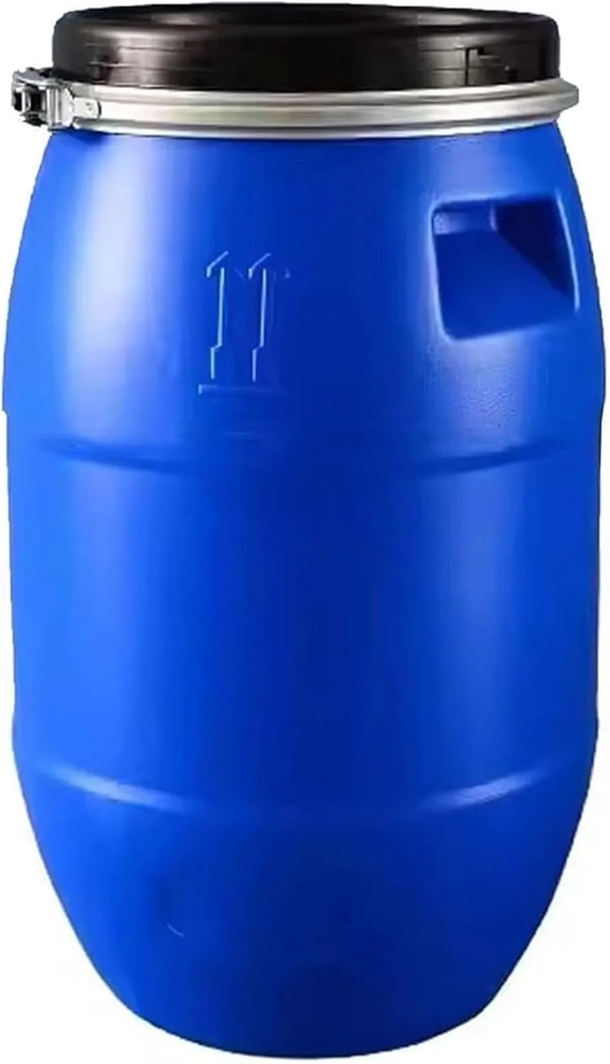 Food Grade Plastic Storage Barrel - Large Open Top Container with Lid and Latch Ring for Airtight Shipping and Storage - Ideal for Industrial Use