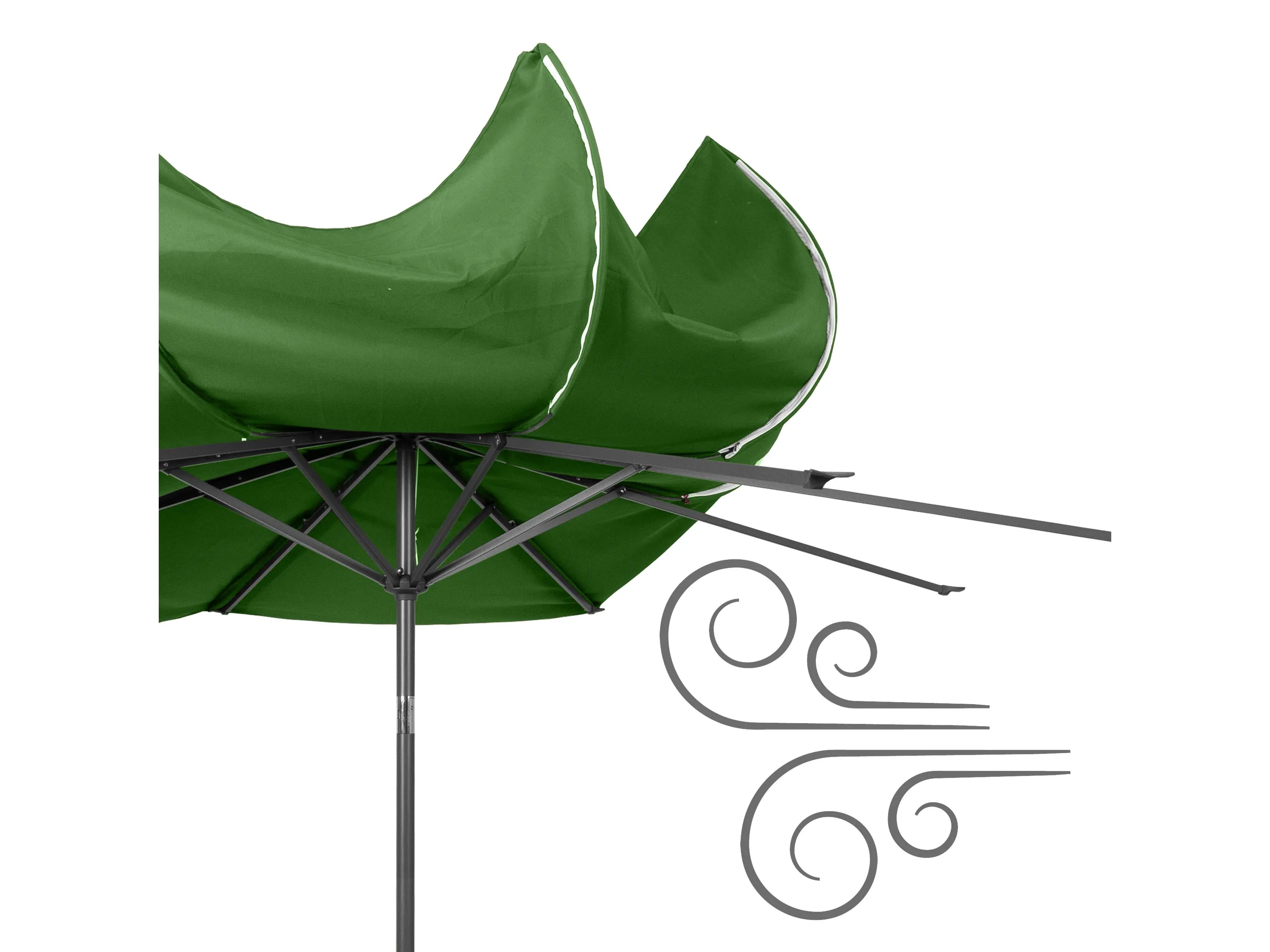 Forest Green 10ft Wind Resistant Patio Umbrella