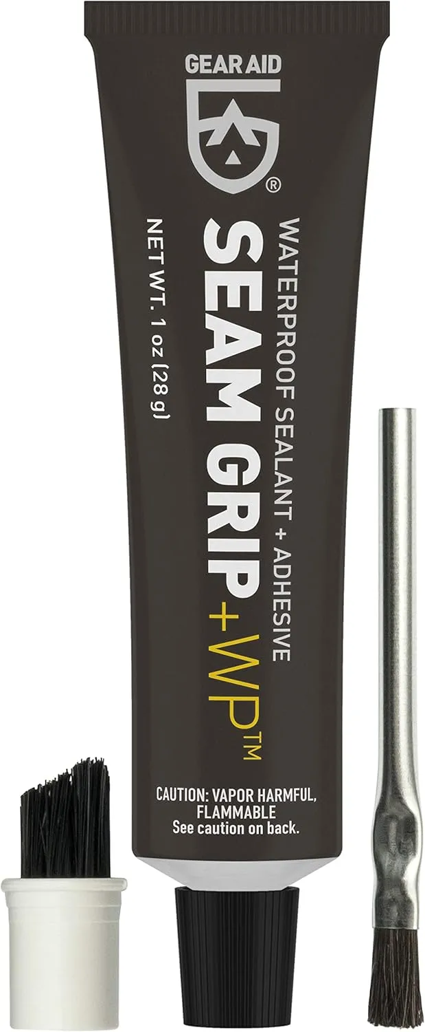 GEAR AID Seam Grip WP Waterproof Sealant and Adhesive for Jackets, Tents, Sleeping Pads and Outdoor Fabric | Repairs Rips, Seals Seams on Nylon, Canvas and Vinyl