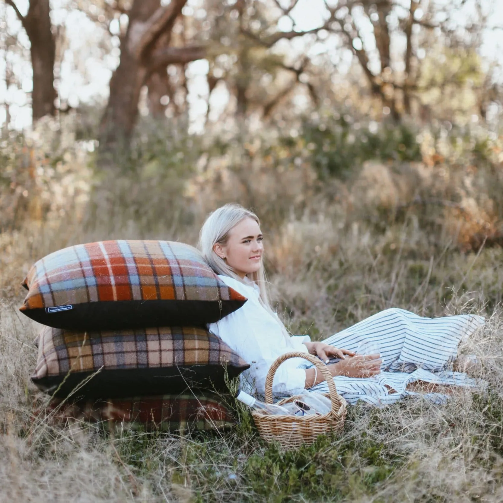 GGCo. Tartan Paddock Pillow™️ (Cover Only) | Smoke