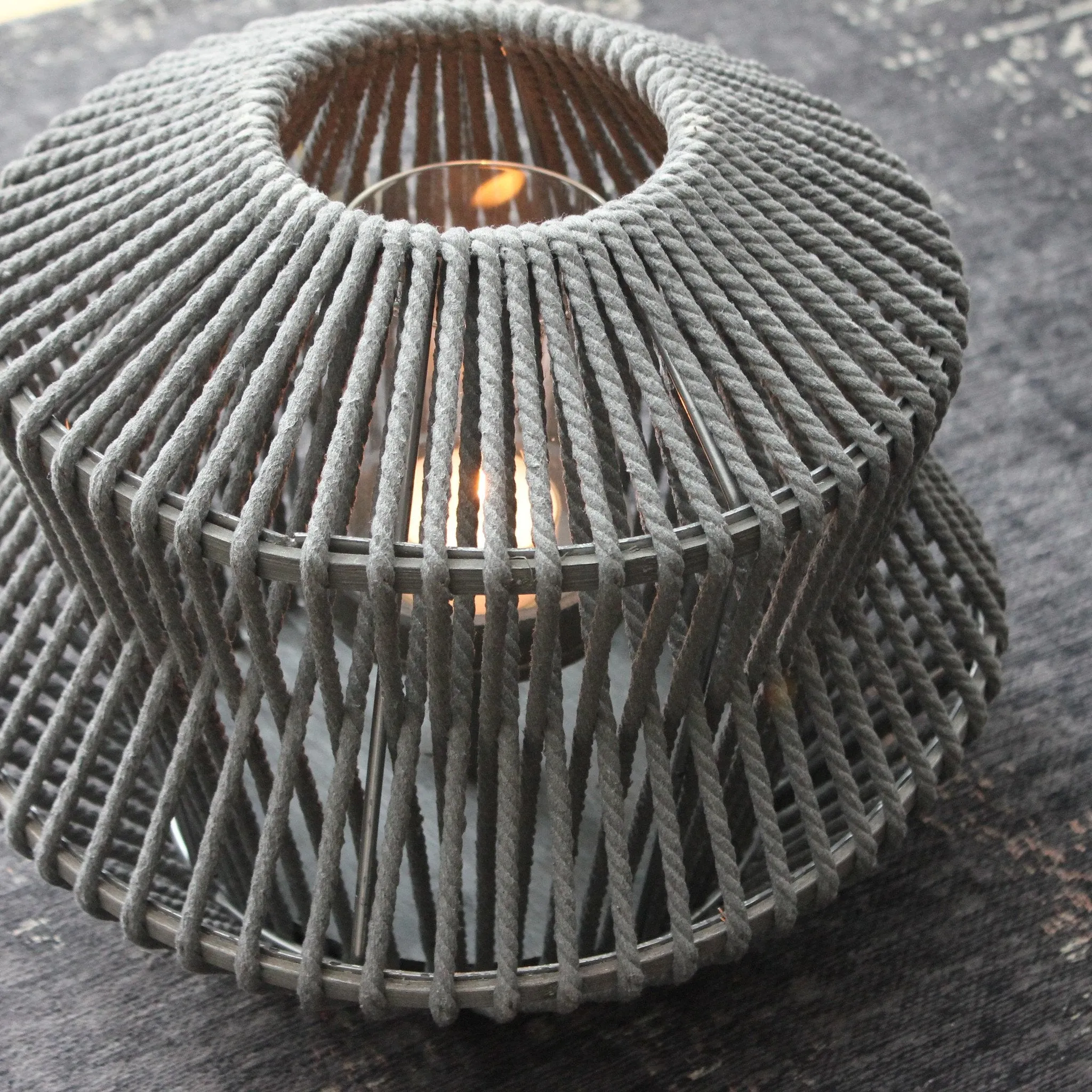 Grey Rope Lantern - Two Sizes