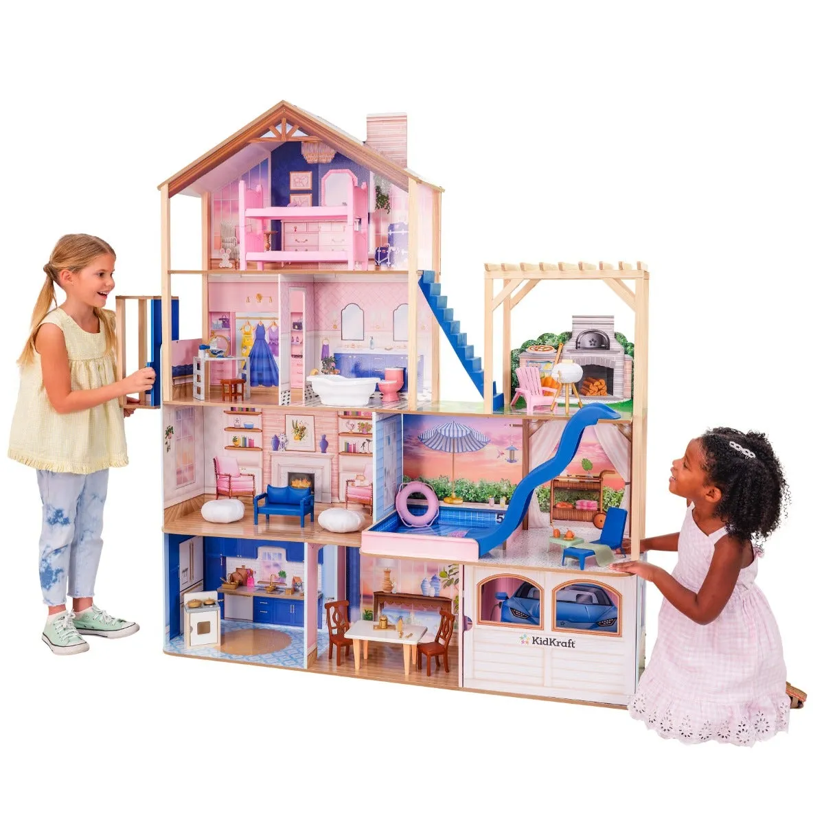Hamptons Mansion & Pool House Dollhouse