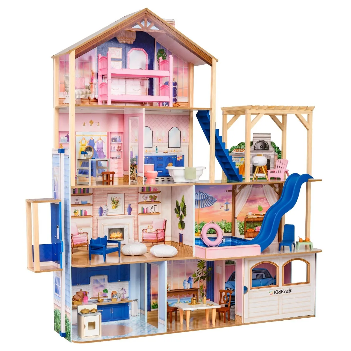 Hamptons Mansion & Pool House Dollhouse