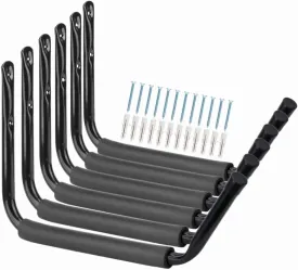 Heavy Duty Garage Storage Kayak Hook - 55LBS Capacity, 15 Inch Hanger Hooks for Hanging Canoe, Surfboards, Ladders, Beach Chairs, Lumber, Bikes
