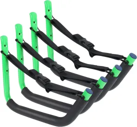 Kayak Storage Rack Kayak Wall Mount Heavy Duty Kayak Hooks with Straps 100 LB Capacity Kayak Rack for Garage Kayak Hangers for Paddle Boards Surfboards Bikes Ladders SUP Snow Board- 4 Pack