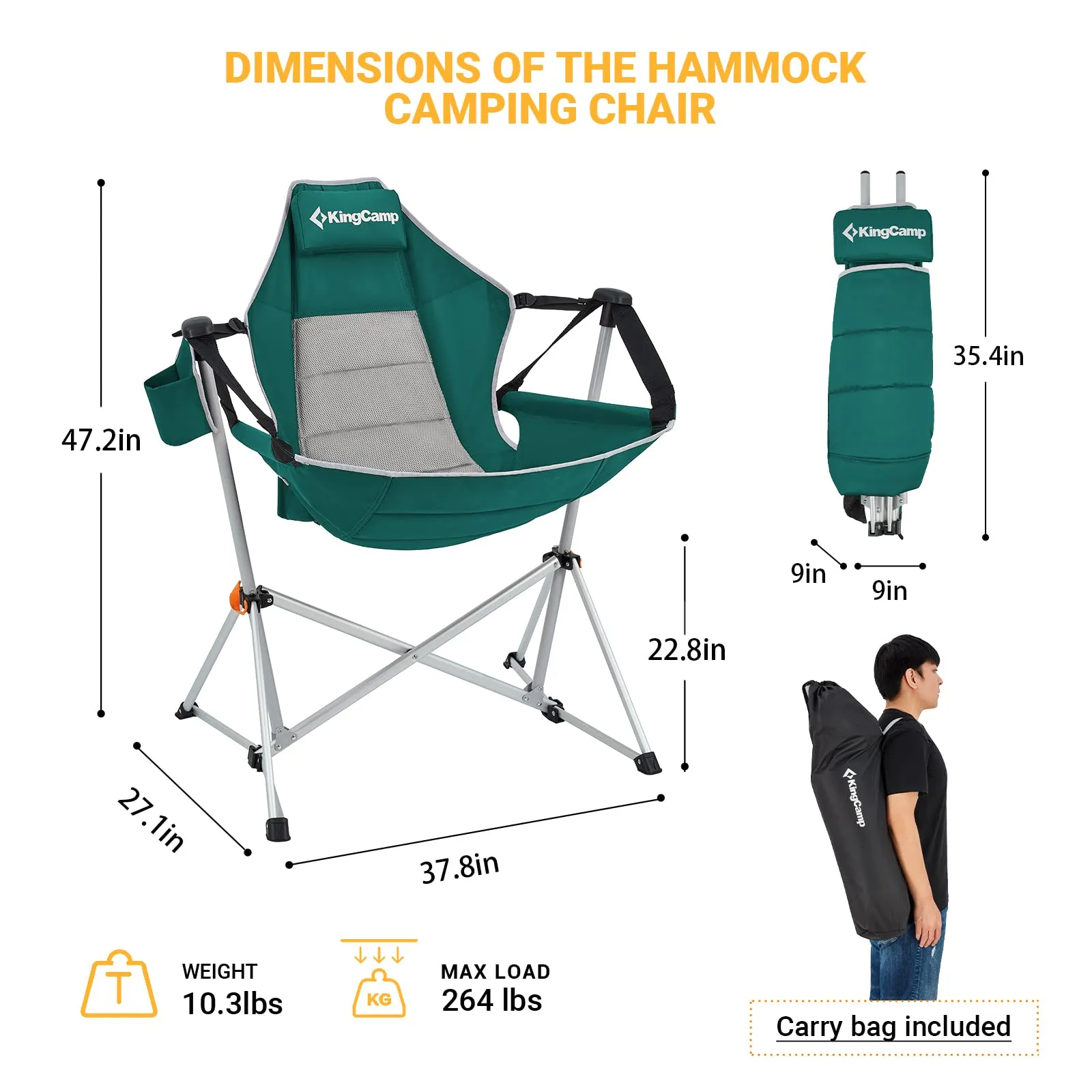 KingCamp Aluminum Alloy Swing Camping Hammock Chair