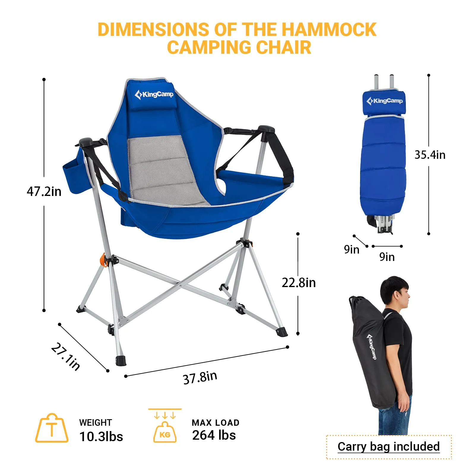 KingCamp Aluminum Alloy Swing Camping Hammock Chair