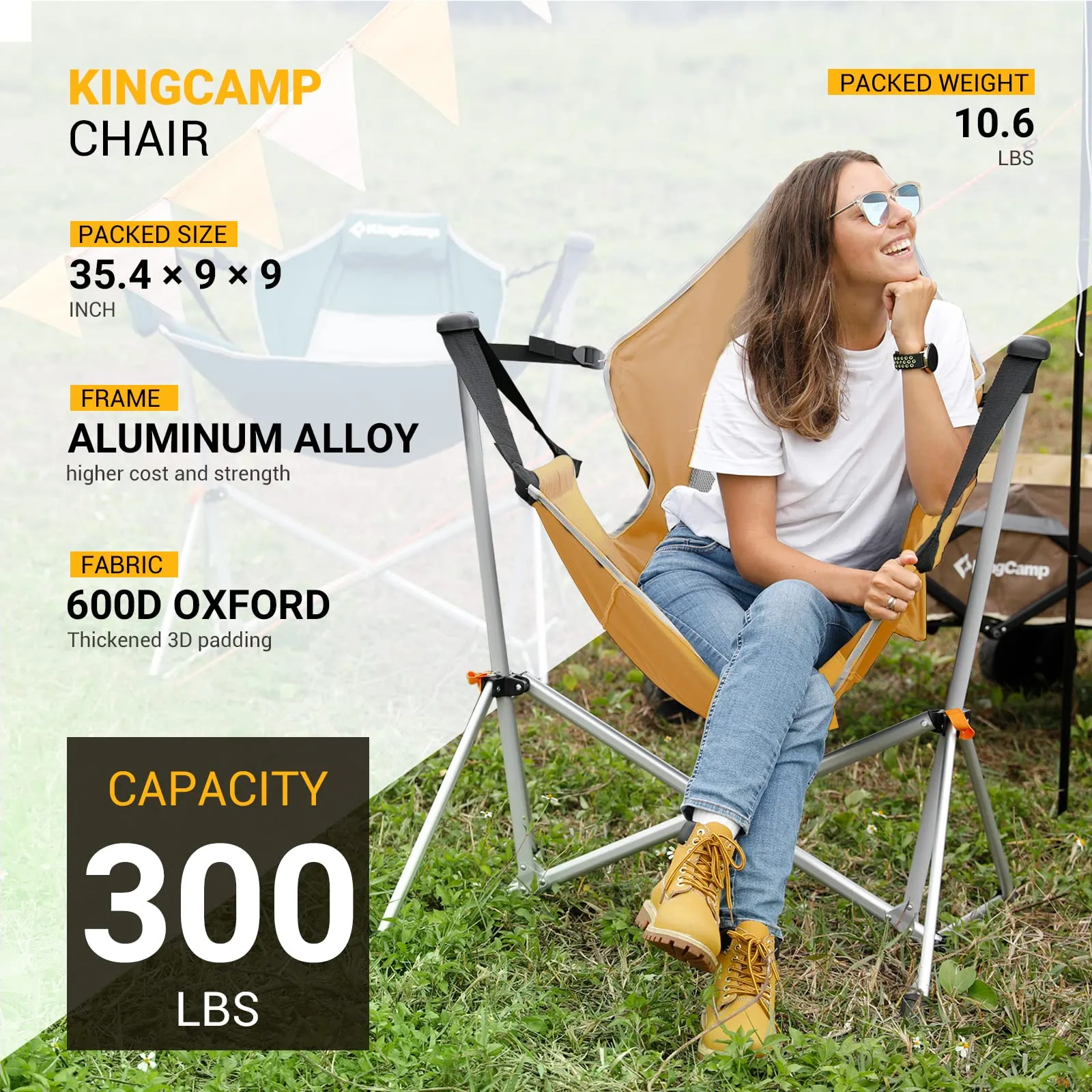 KingCamp Aluminum Alloy Swing Camping Hammock Chair