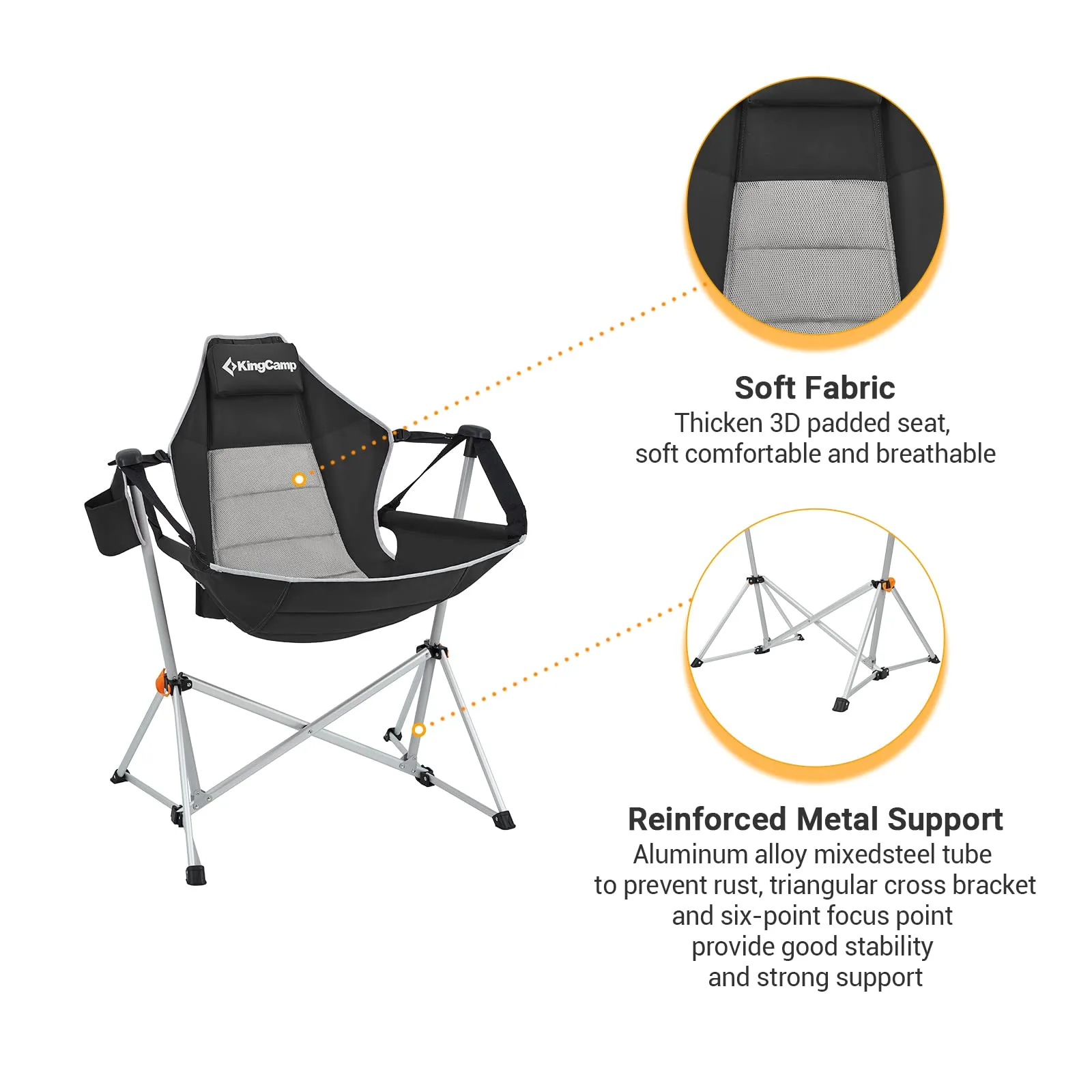 KingCamp Aluminum Alloy Swing Camping Hammock Chair