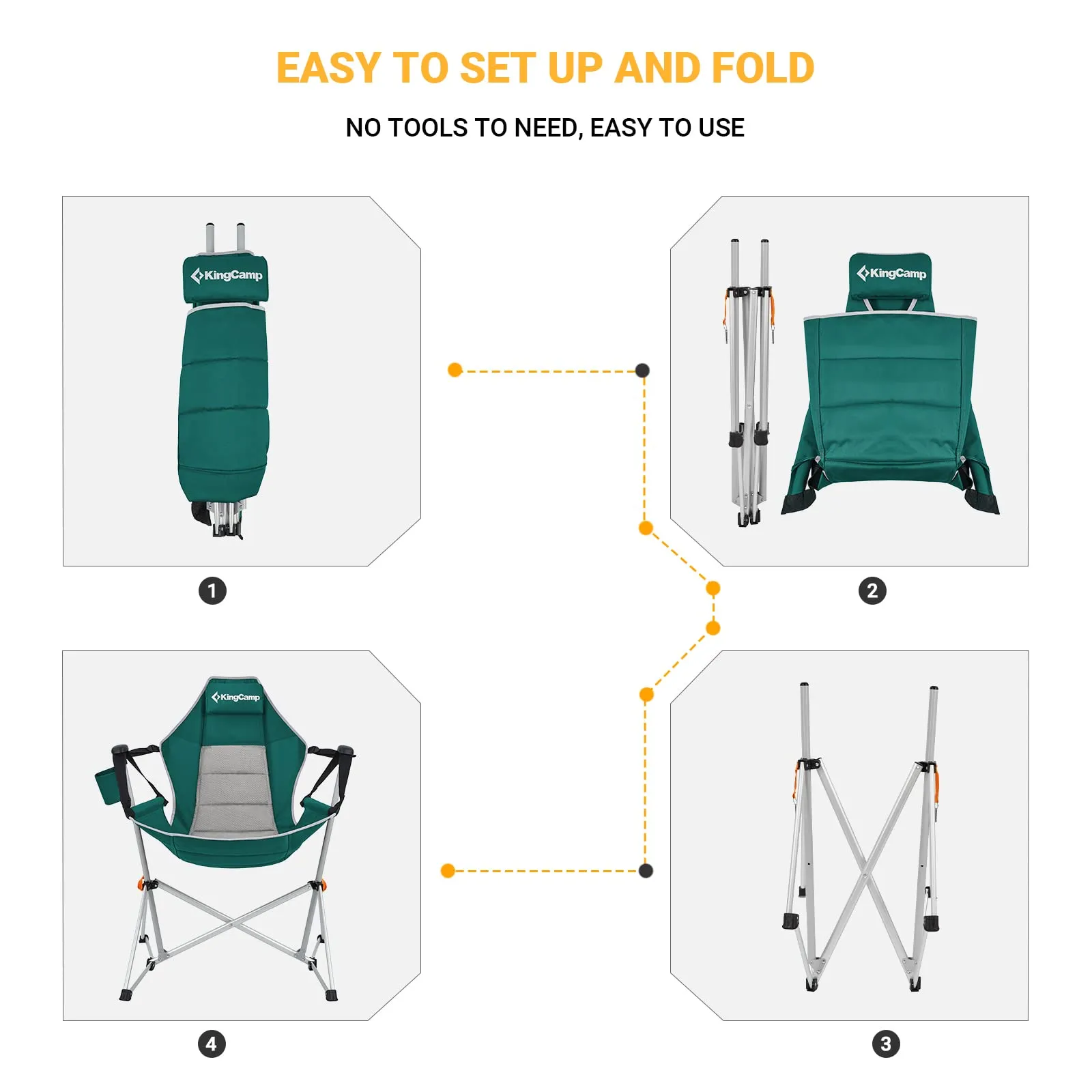 KingCamp Aluminum Alloy Swing Camping Hammock Chair