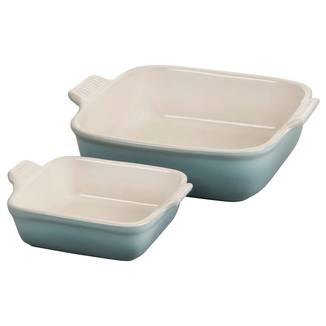 Le Creuset Stoneware Heritage Set of 2 Square Dishes