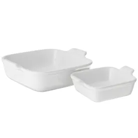 Le Creuset Stoneware Heritage Set of 2 Square Dishes