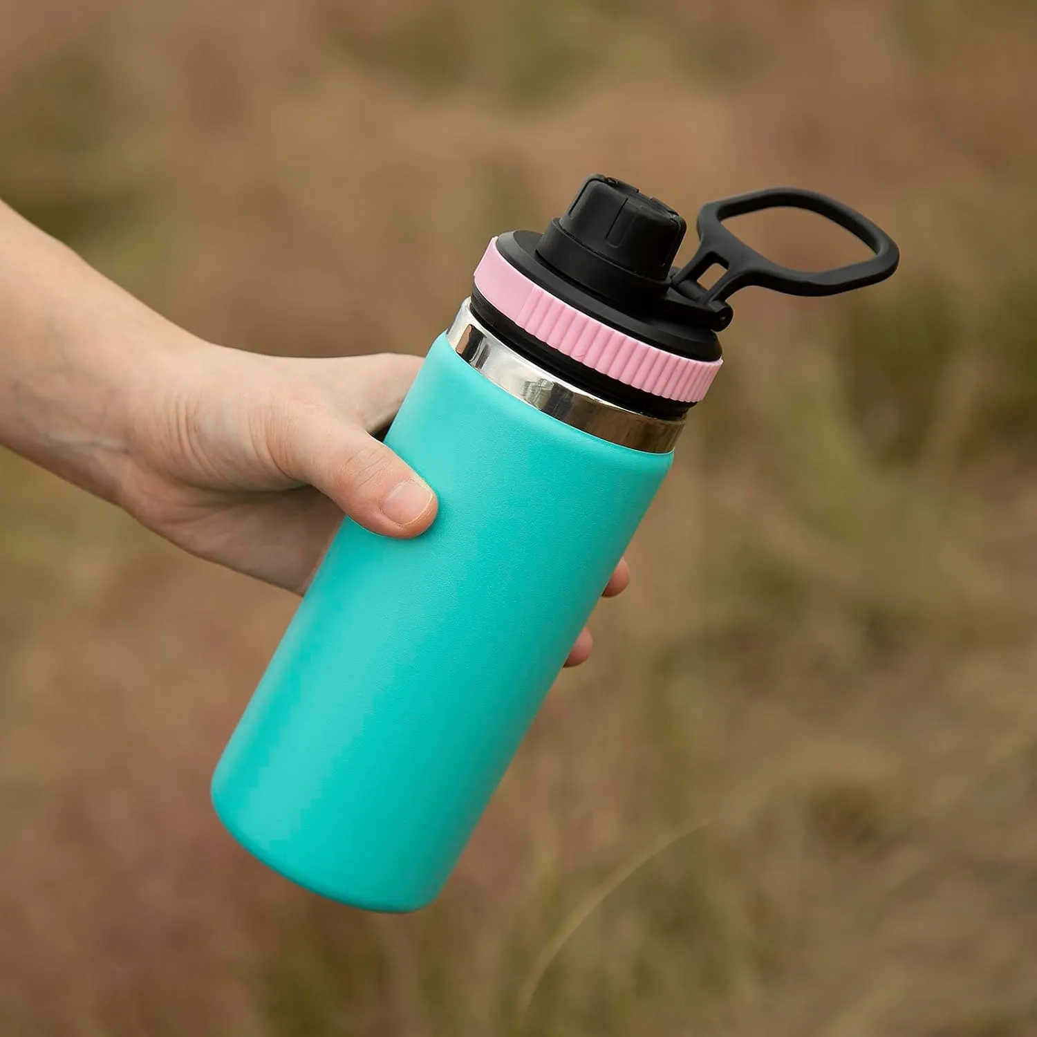 Lid for Hydro Flask Wide Mouth, 2-in-1 Straw Lid and Spout Lid for Hydro Flask 12 16 20 32 40 OZ Wide Mouth Water Bottle, Chug Cap Replacement Accessories