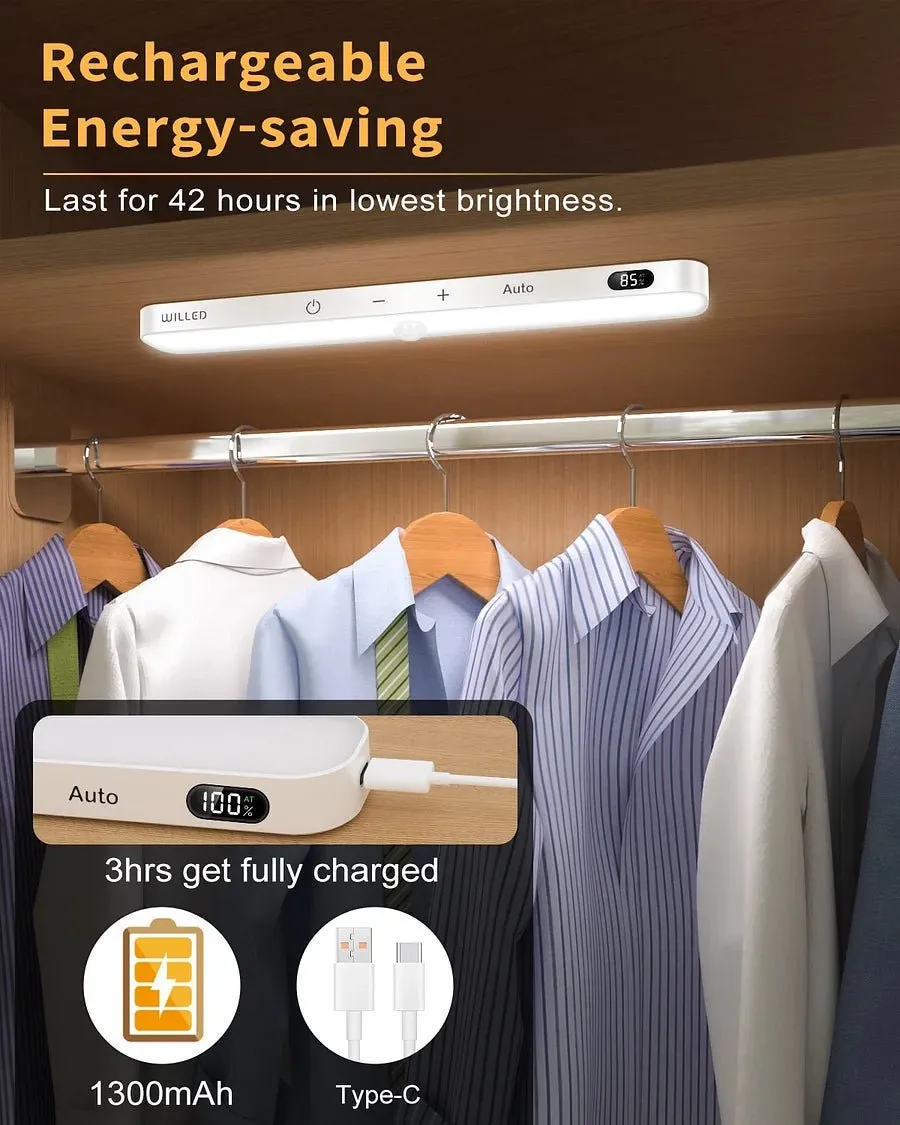 Motion Sensor Cabinet Light Battery Display GHomeSmart®(2 Pack)