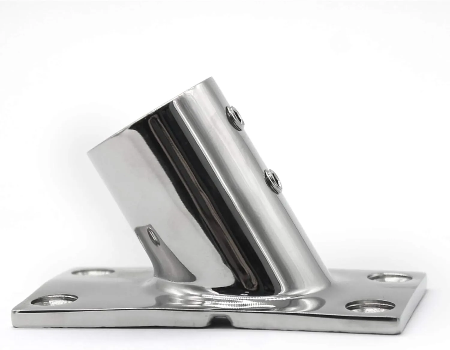 NRC&XRC Boat Hand Rail Fitting-45/60/90/30 Degree 7/8 inch Rectangular Base-Marine 316 Stainless Steel usd by Boats/Awning