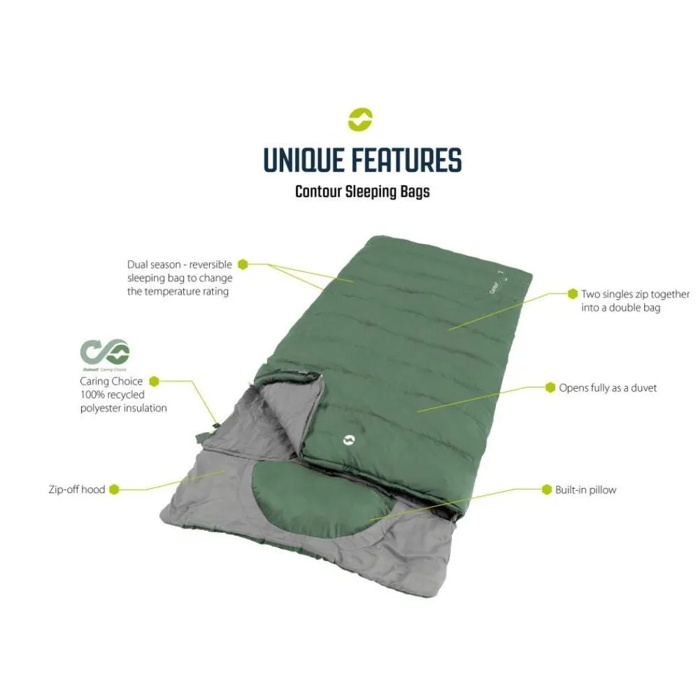 Outwell Sleeping Bag Contour Lux - Right Zip (Deep Blue)