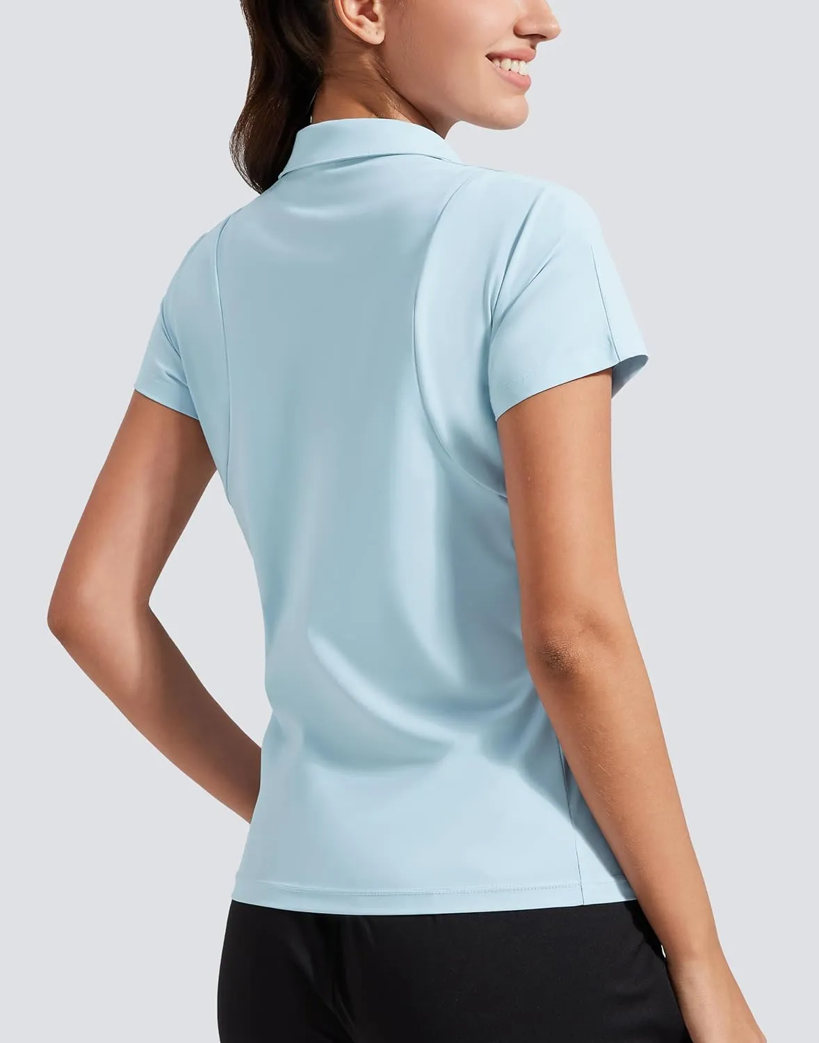 Pioneer Camp Women's Golf Shirt Short Sleeve Polo Shirts UPF 50  Quick Dry Collared Tennis Work Athletic Tops 4 Button