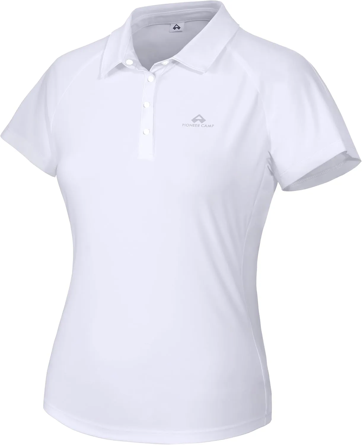 Pioneer Camp Women's Golf Shirt Short Sleeve Polo Shirts UPF 50  Quick Dry Collared Tennis Work Athletic Tops 4 Button