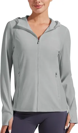 Pioneer Camp Women's UPF 50  UV Sun Protection Jacket Hooded SPF Cooling Sun Shirt Lightweight Hiking Fishing Summer Clothing