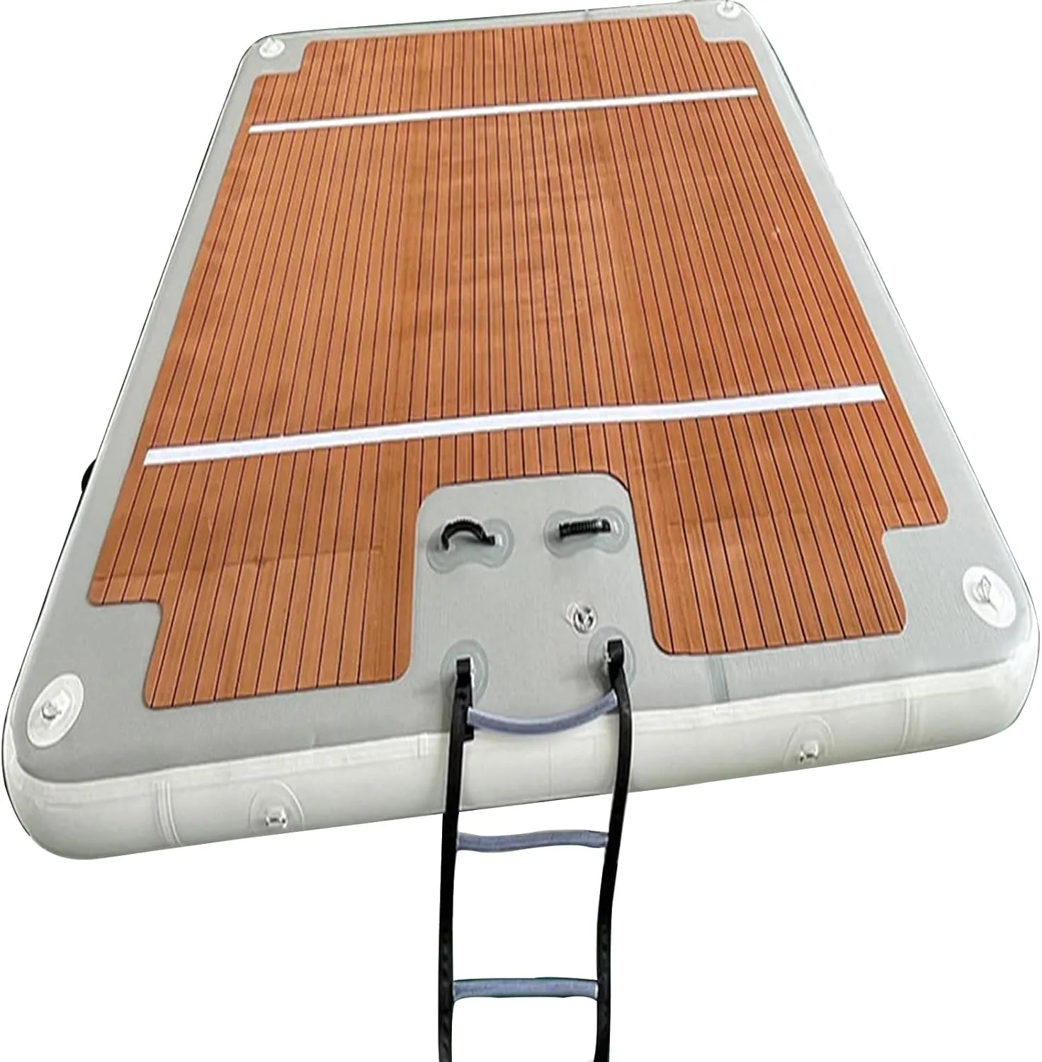 Portable Double Floating Bed on The Water, Inflatable Floating Board PVC Floating Board, Inflatable Dock Island Raft Water Dock Pad,3 * 3m/9.8 * 9.8ft