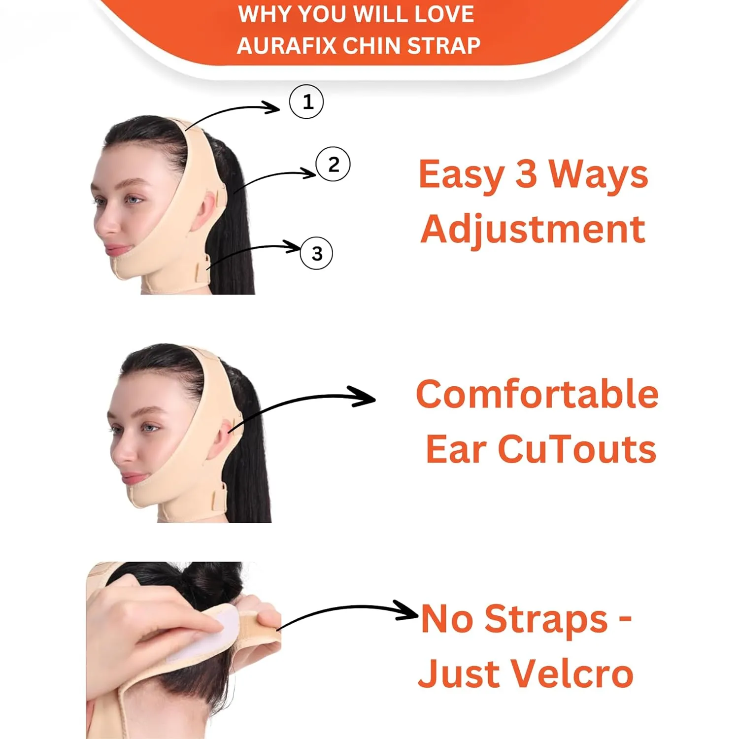 Post Surgical Chin Strap Bandage for Women Neck and Chin Compression Garment Wrap Face Straps Jowl Tightening Chin Lifting (Medium- Beige)