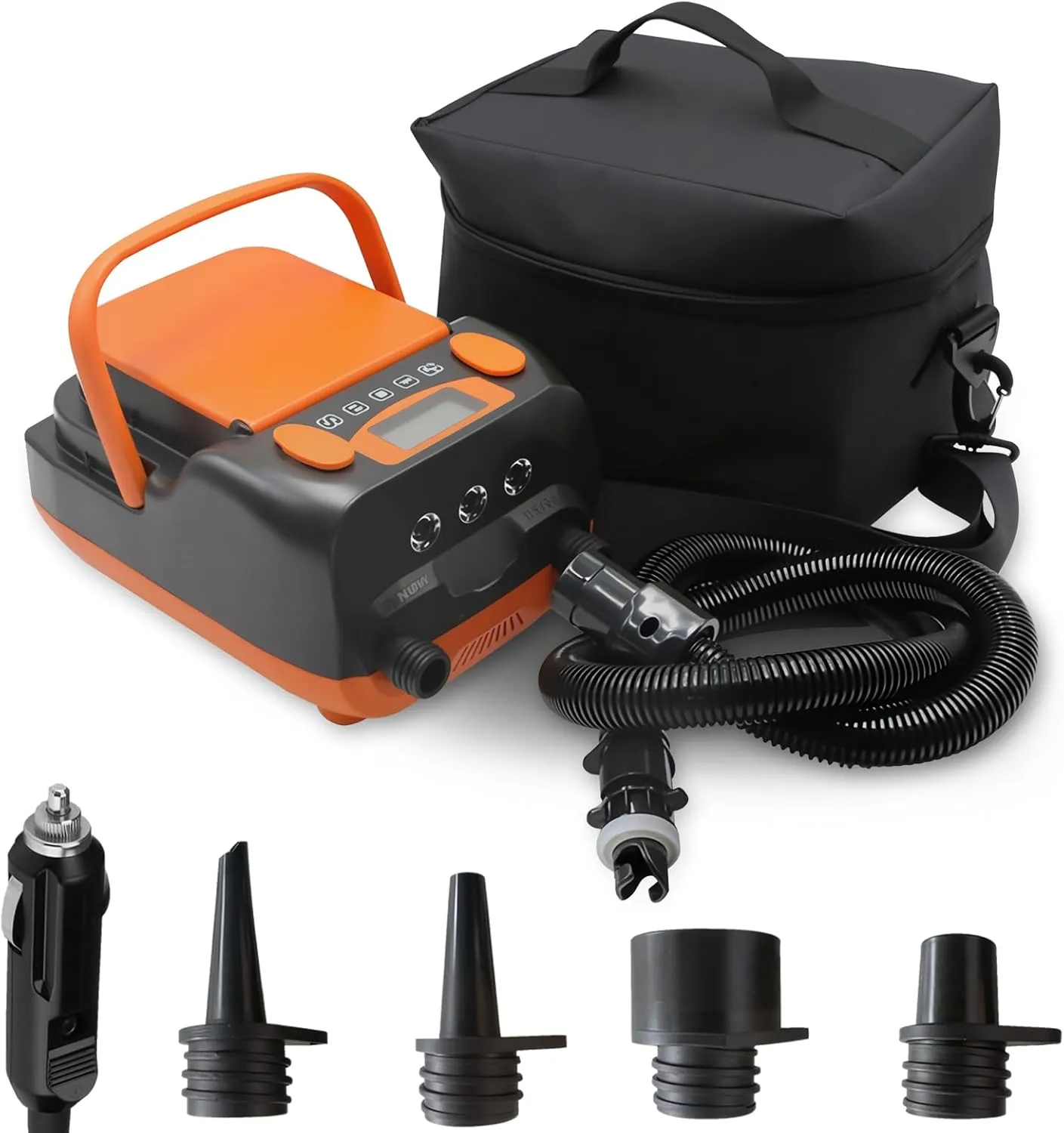 Rechargeable Paddle Board Pump - 16PSI Electric Portable SUP Pump with Battery, Portable Air Pump for Inflatable Tents, Paddle Boards, Kayaks with Inflate and Deflate Function