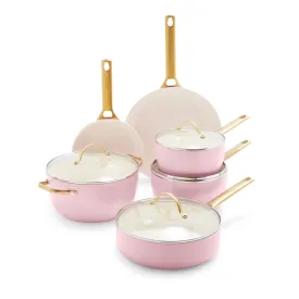 Reserve Ceramic Nonstick 10-Piece Cookware Set | Blush
