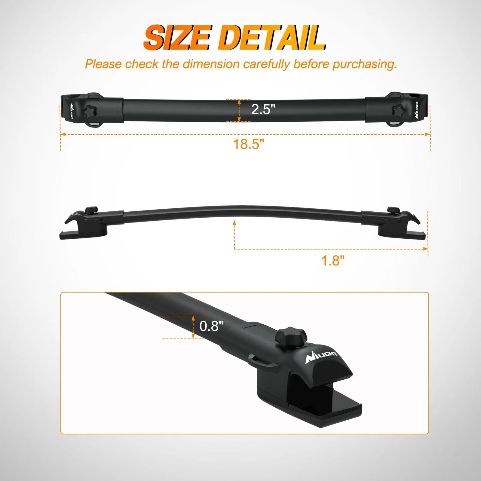 Roof Rack Cross Bars Fit for Toyota Sienna 2011-2020 with Side Rails