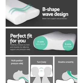 Set of 2 Visco Elastic Memory Foam Pillows