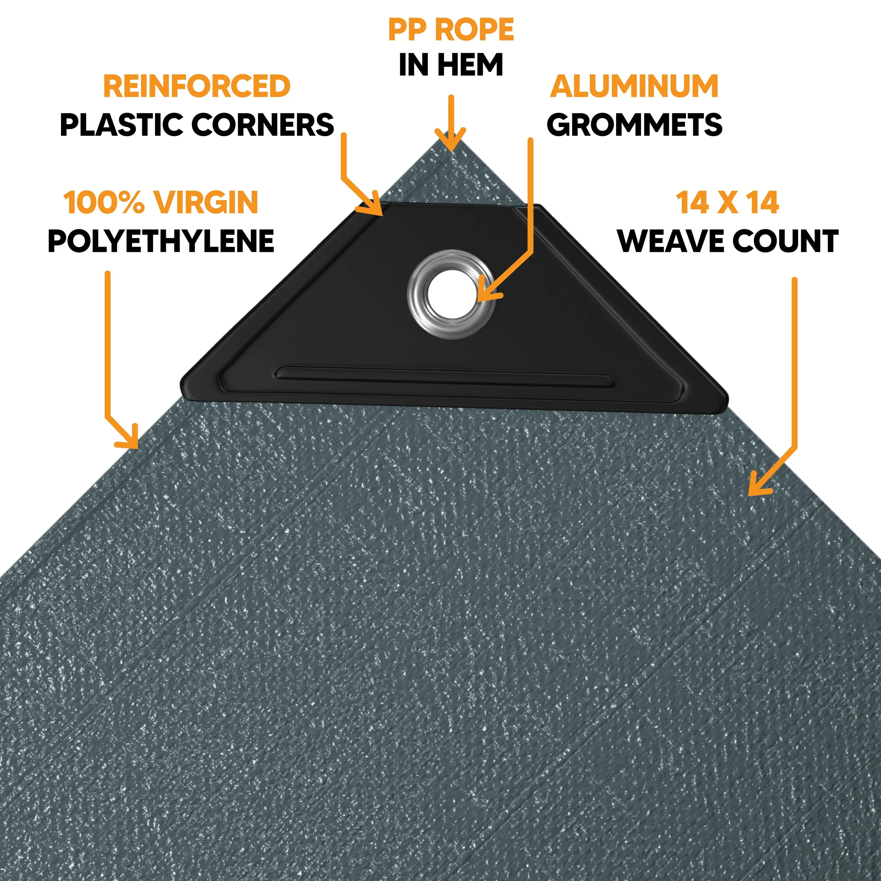 Silver Poly Tarp 8' x 20'