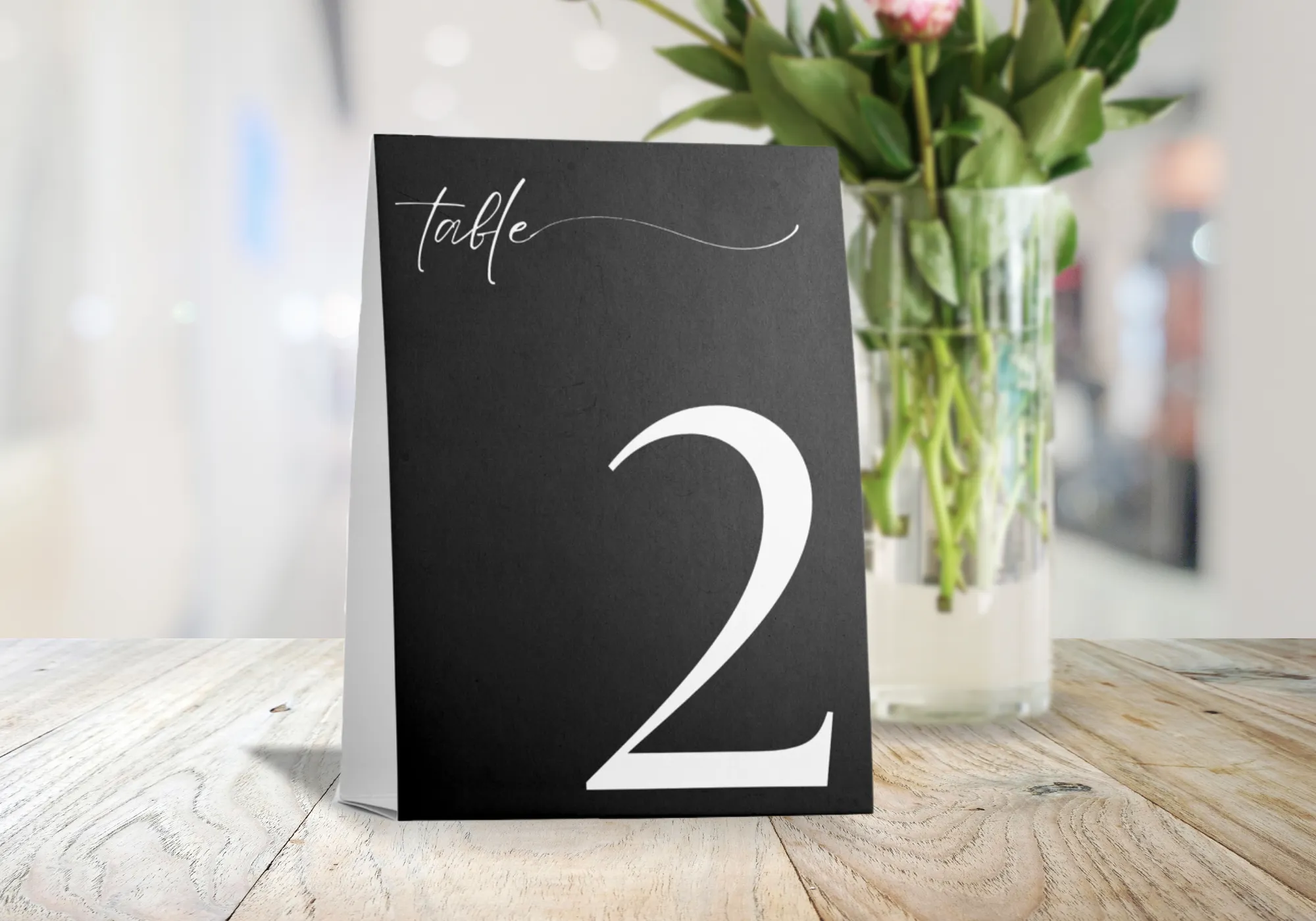 Timeless Black Table Numbers