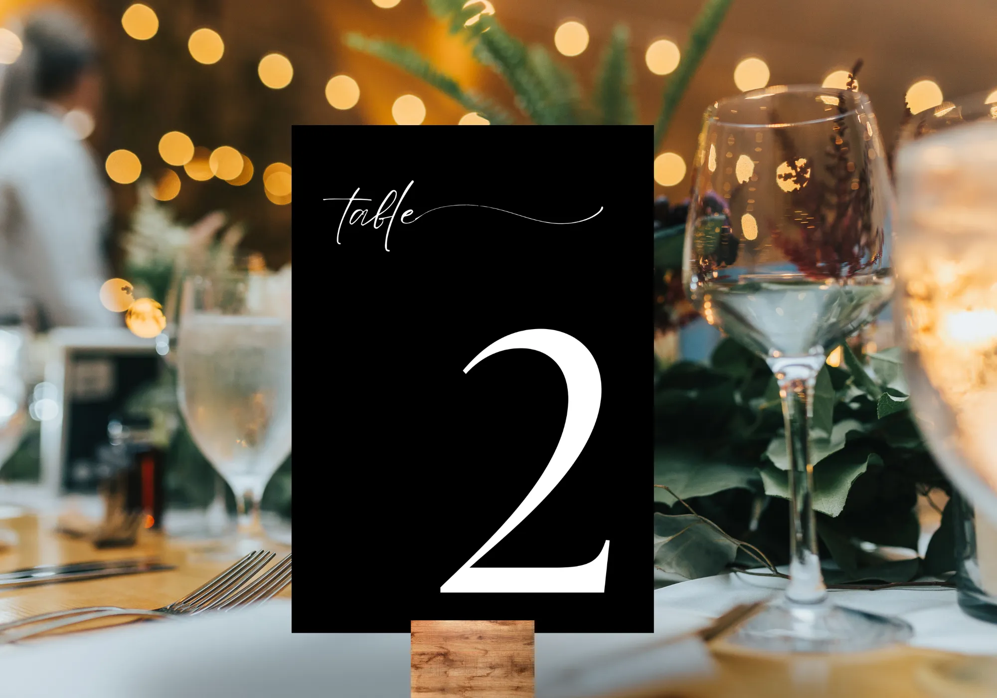Timeless Black Table Numbers