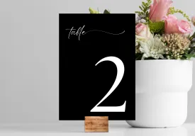 Timeless Black Table Numbers