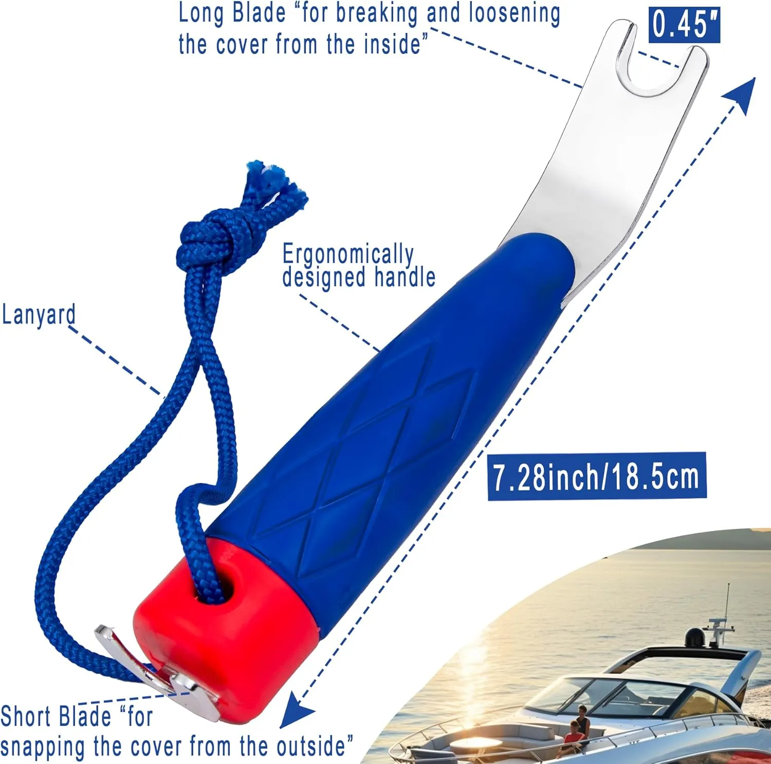 Top-Snapper Tool for Boat Canvas Snaps,Boat Cover Snap Release Tool,Prevent canvas from tearing,with 3/8inch boat cover snaps