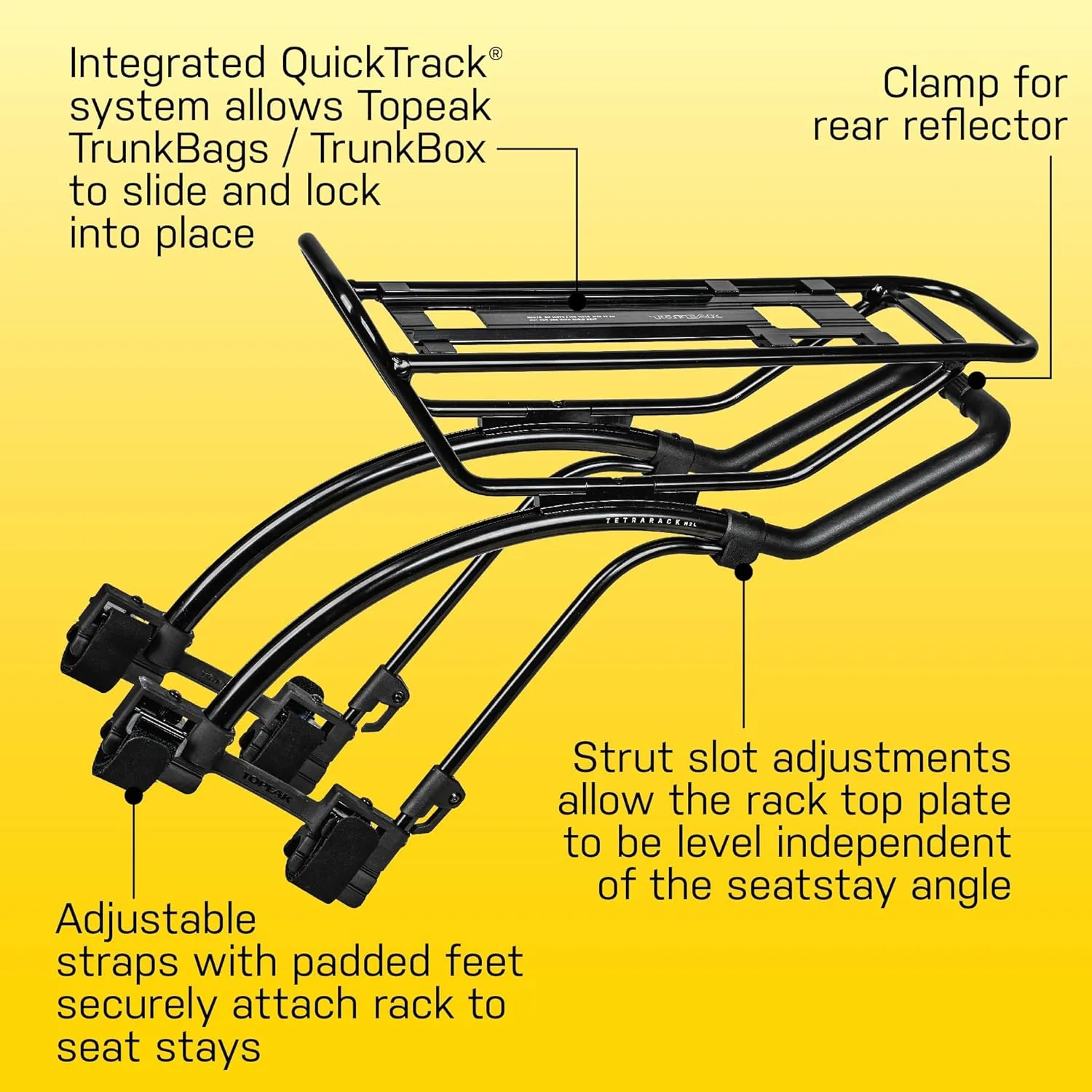 Topeak TetraRack M1, M2, and M2L Mountain Bike Rack, Front and Rear
