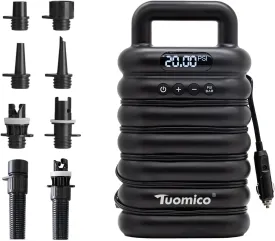 Tuomico 20PSI SUP Pump Electric, Dual Stage Inflation & Deflation, Corded Electric, for Paddle Board, Boats, Kayaks